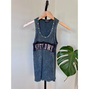 Y2K Skinny‎ Minnie Studded Outlaw Tank Top